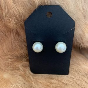 Faux White Pearl earrings